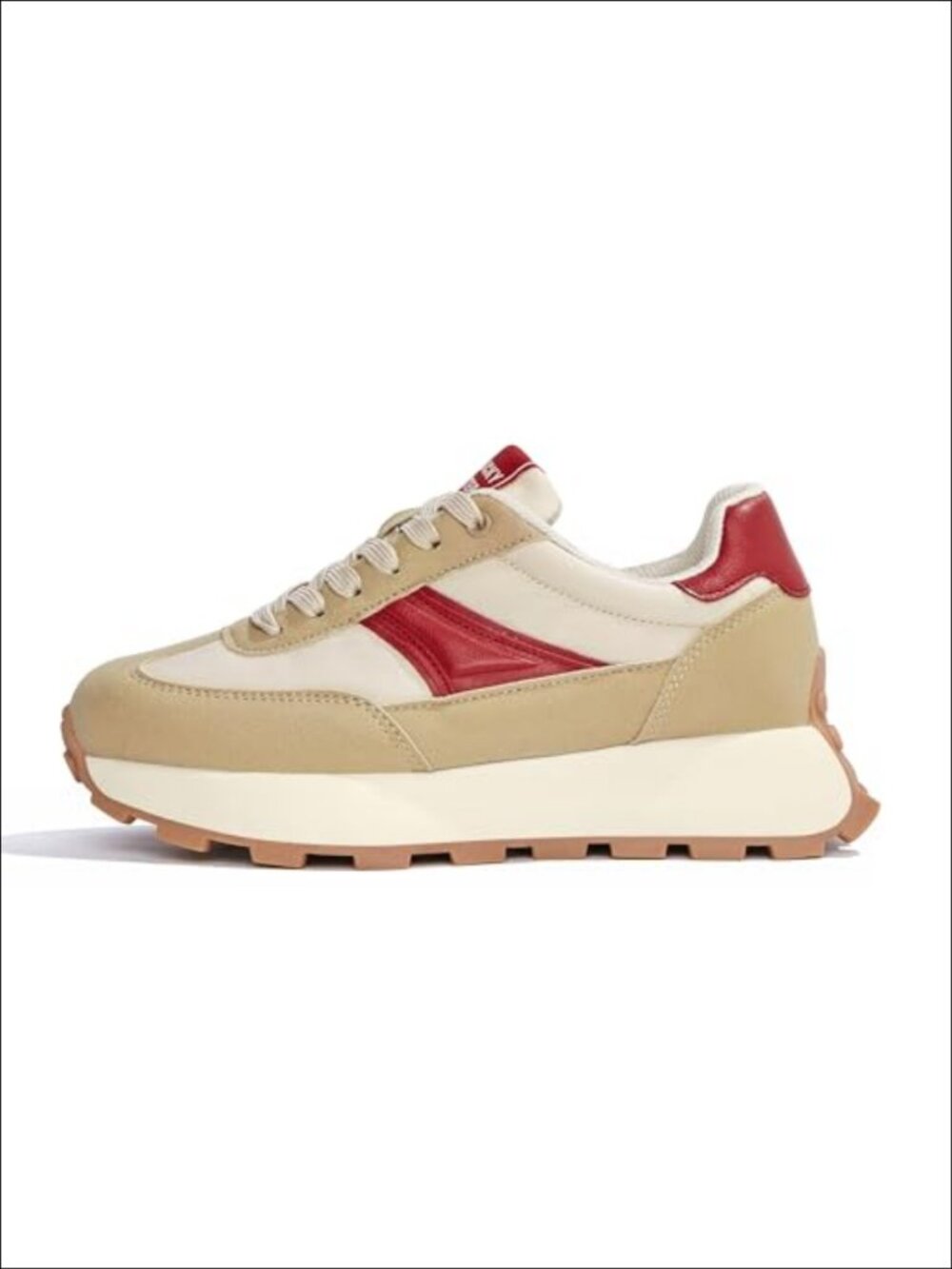 LUCKY STEP Women Platform Retro Sneakers Classic Walking Shoes Memory Foam
